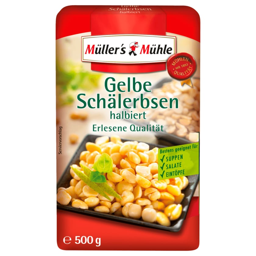 Müller's Mühle Halbe Gelbe Schälerbsen 500g